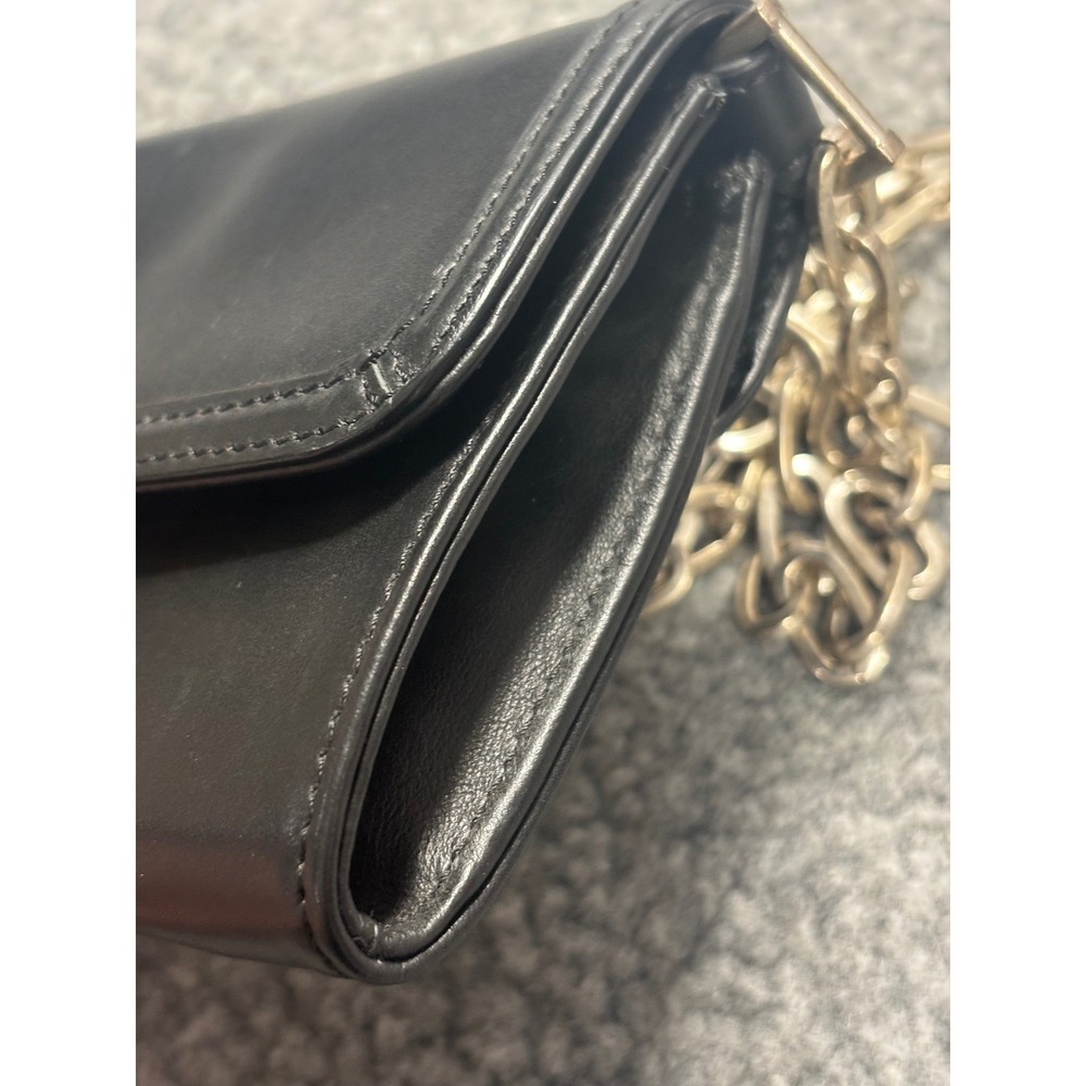 Zadig & Voltaire ZV Initiale Snake Le Long Black Leather Chain Clutch Bag $448 - Picture 11 of 12